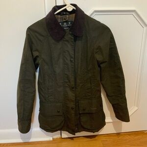 Women’s Barbour Classic Beadnell Waxed Utility jacket, US sz 0 2 Classic Olive
